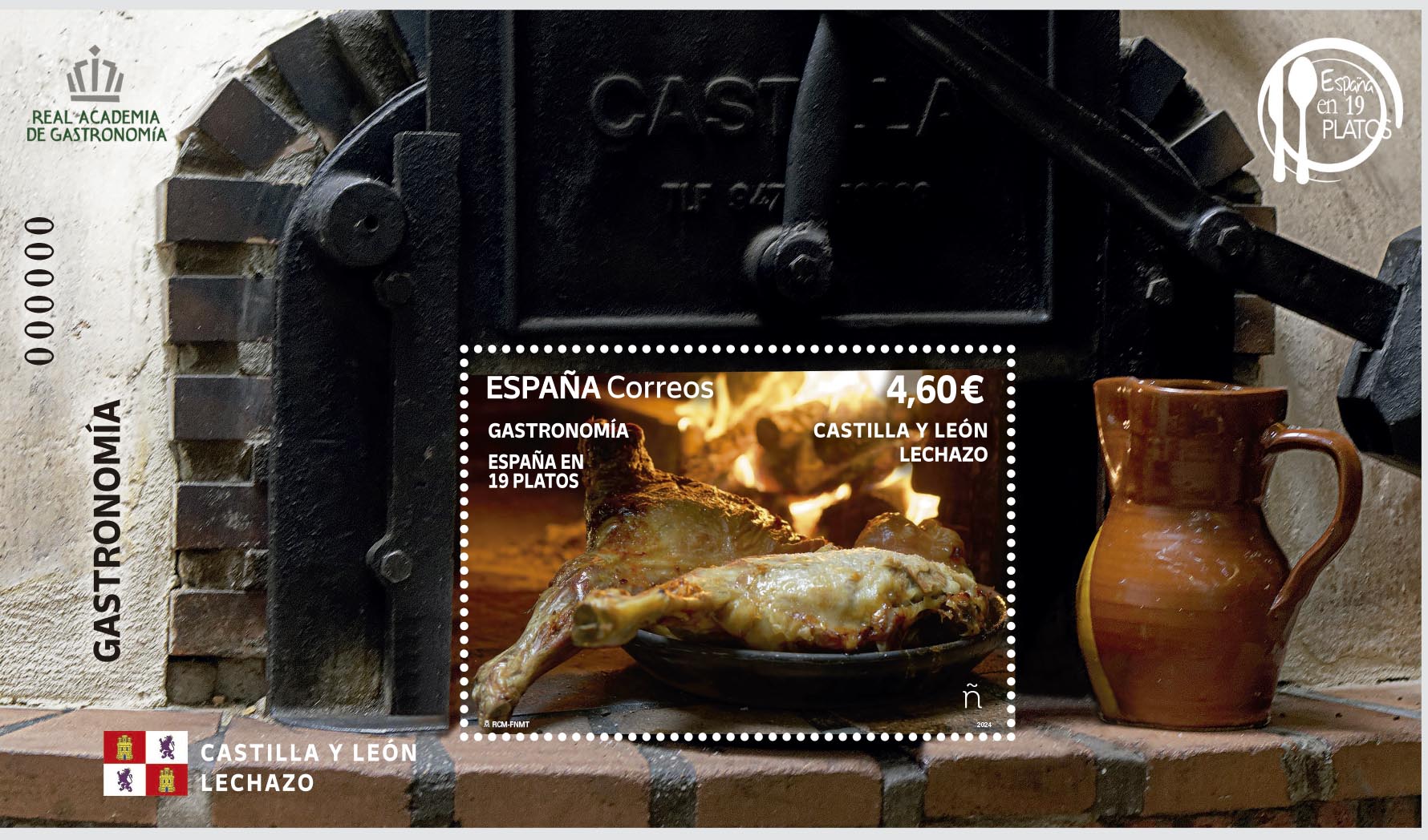 Sello De Correos España 2024 – Gastronomía Asturiana, Fabada Y Compango, Edición Limitada Capital Española De La Gastronomía, Tirada De 116.000 Unidades